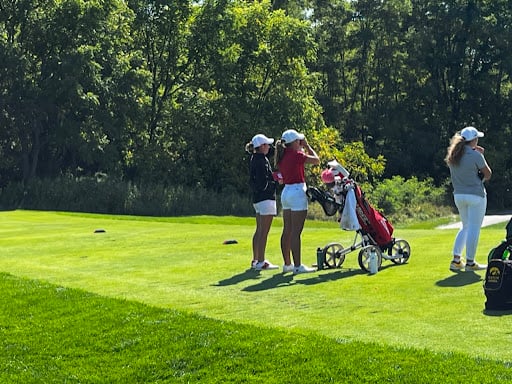 Badger Herald archival photo of UW Women's golfers. September 19, 2023. 
