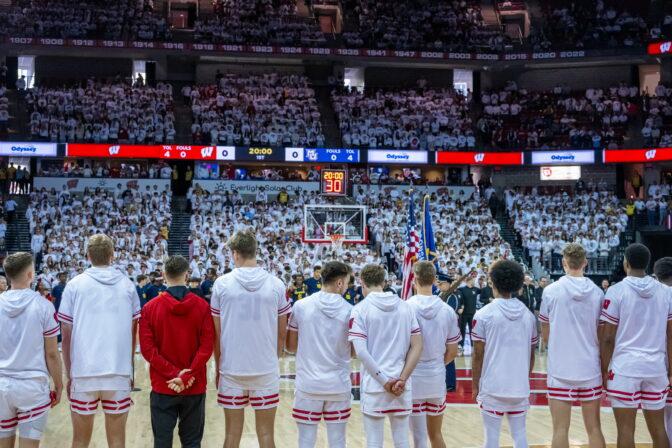 Badger Herald archival photo of UW basketball team. January 30, 2024. 