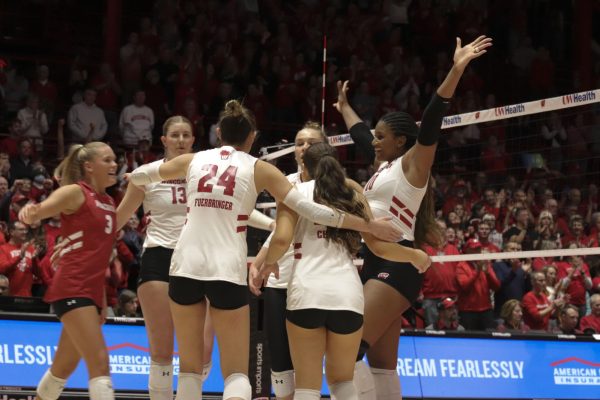 Badger Herald archival photo of the UW volleyball team. November 27, 2024.