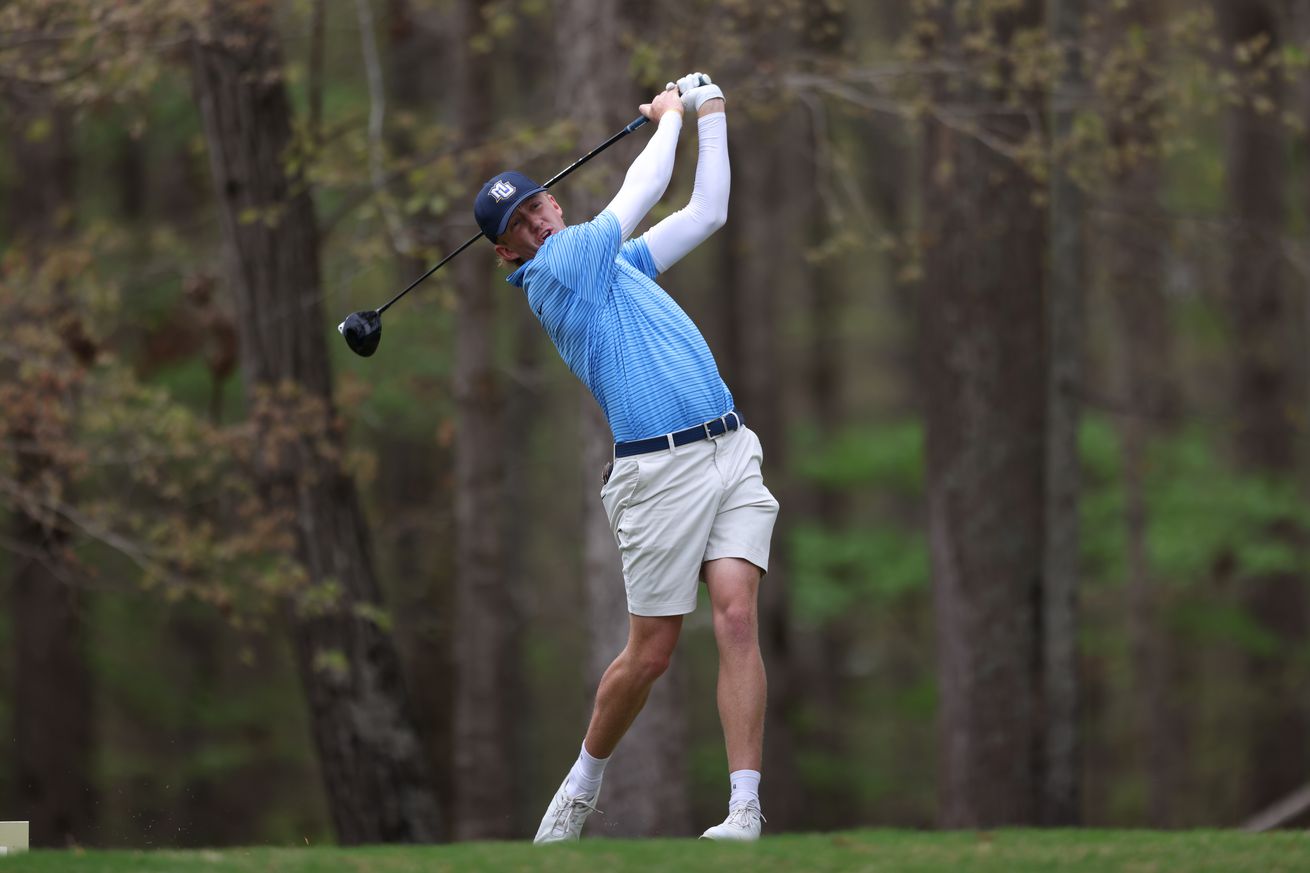 Marquette’s Patrick Adler in action at the Irish Creek Collegiate in 2025.