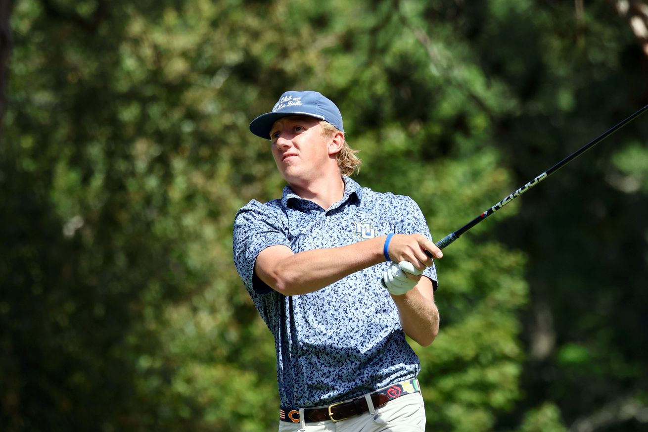 Patrick Adler watches his shot at the 2024 Wisconsin State Open