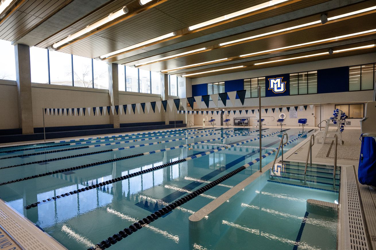 The pool in the Marquette University Wellness + Rec Center.