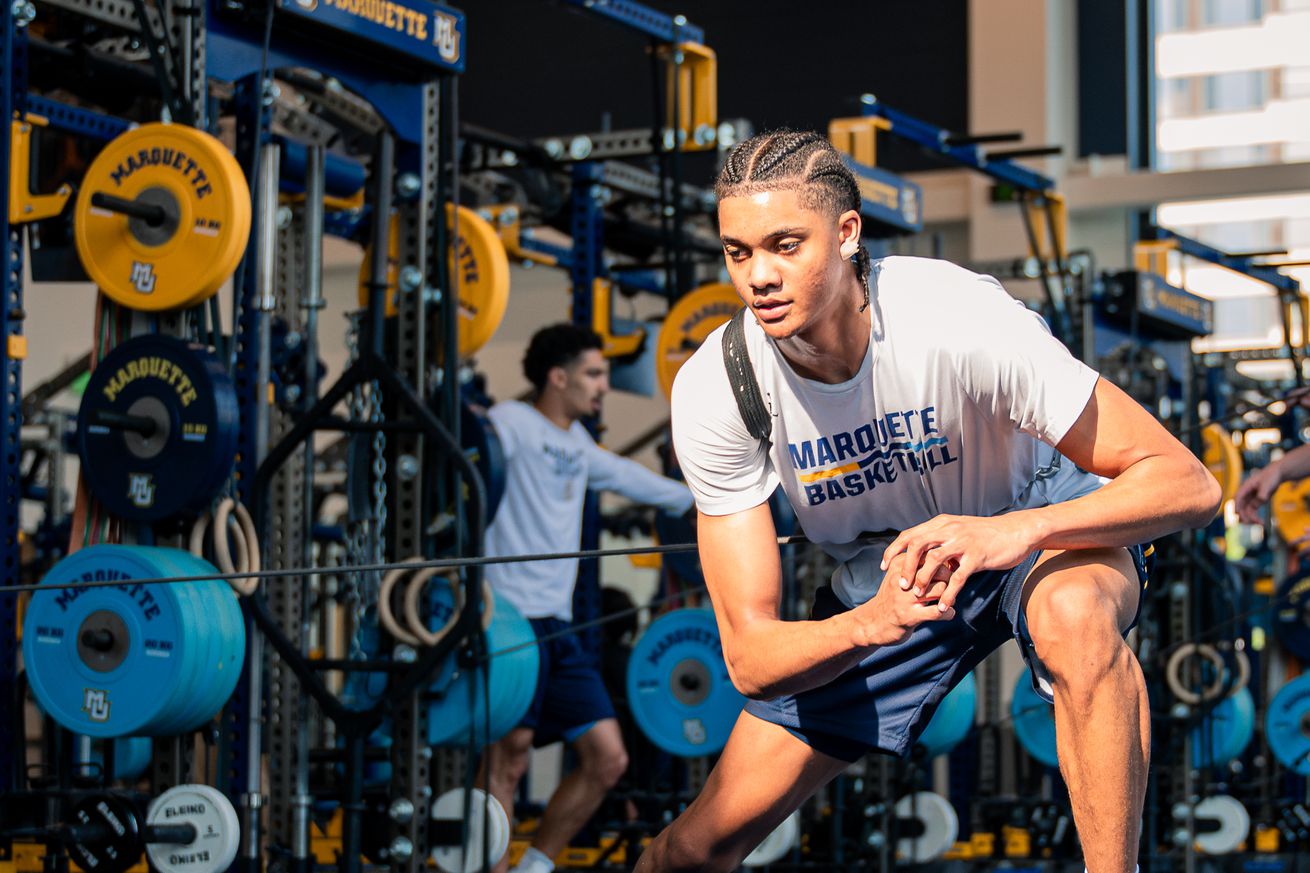 Josh Clark participates in conditioning at the AHPRC in Milwaukee, WI on June 6th, 2025.