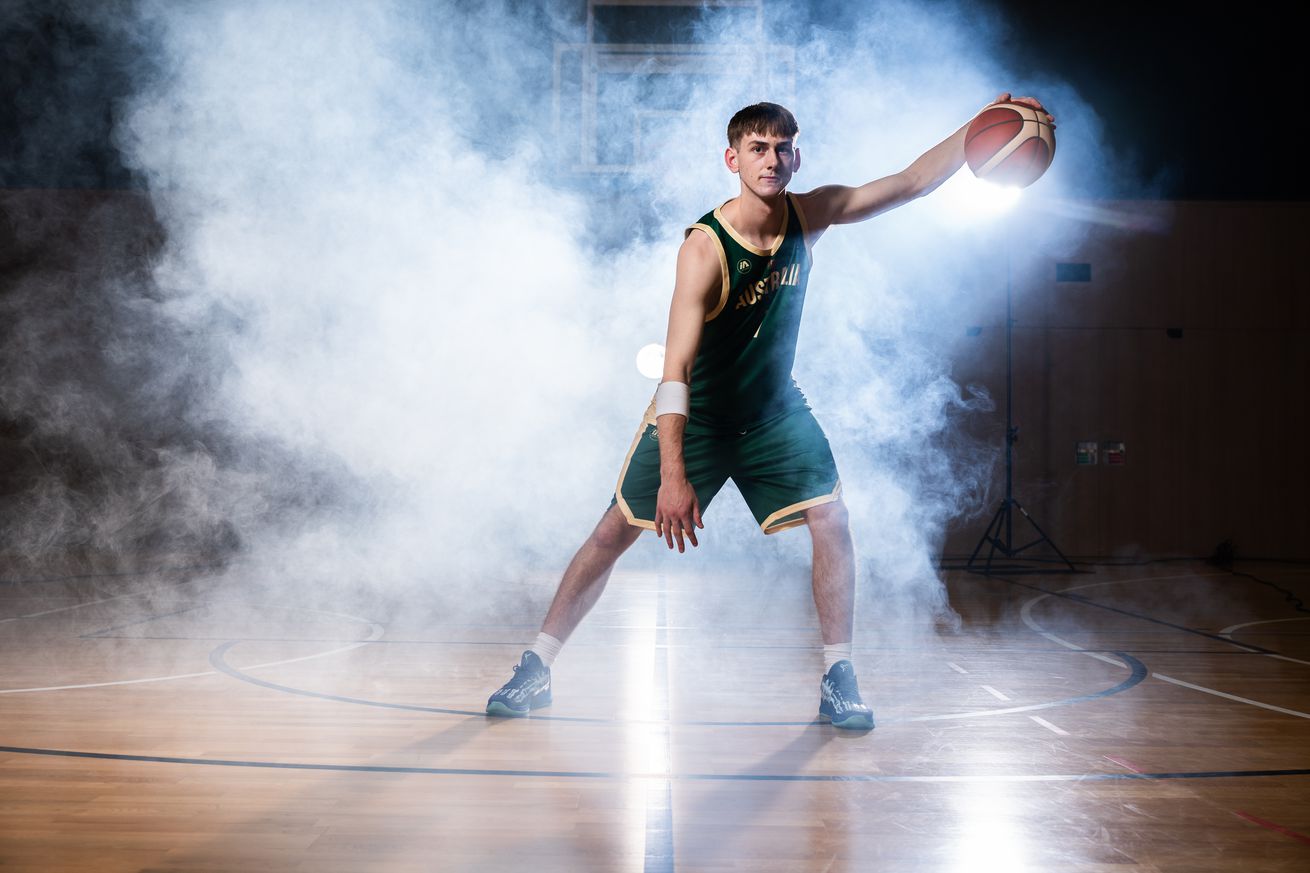 Nash Walker of Team Australia poses for a portrait during content day ahead of the FIBA U19 Basketball World Cup 2025 on June 27, 2025 in Lausanne, Switzerland.