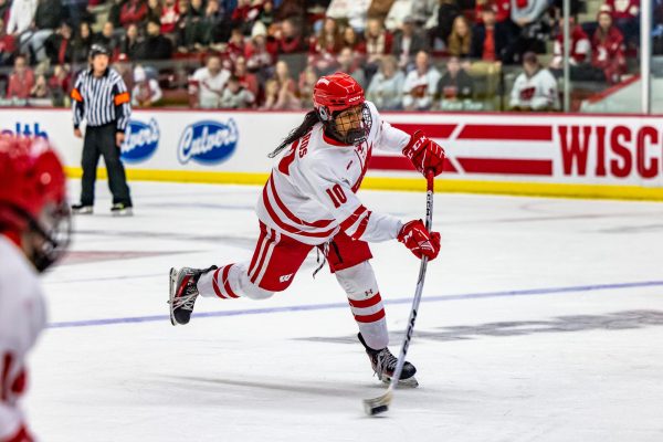 The UW women's hockey team defeated Bemidji State 3-0 in the WCHA First Round best-of-three series. February 28, 2025.